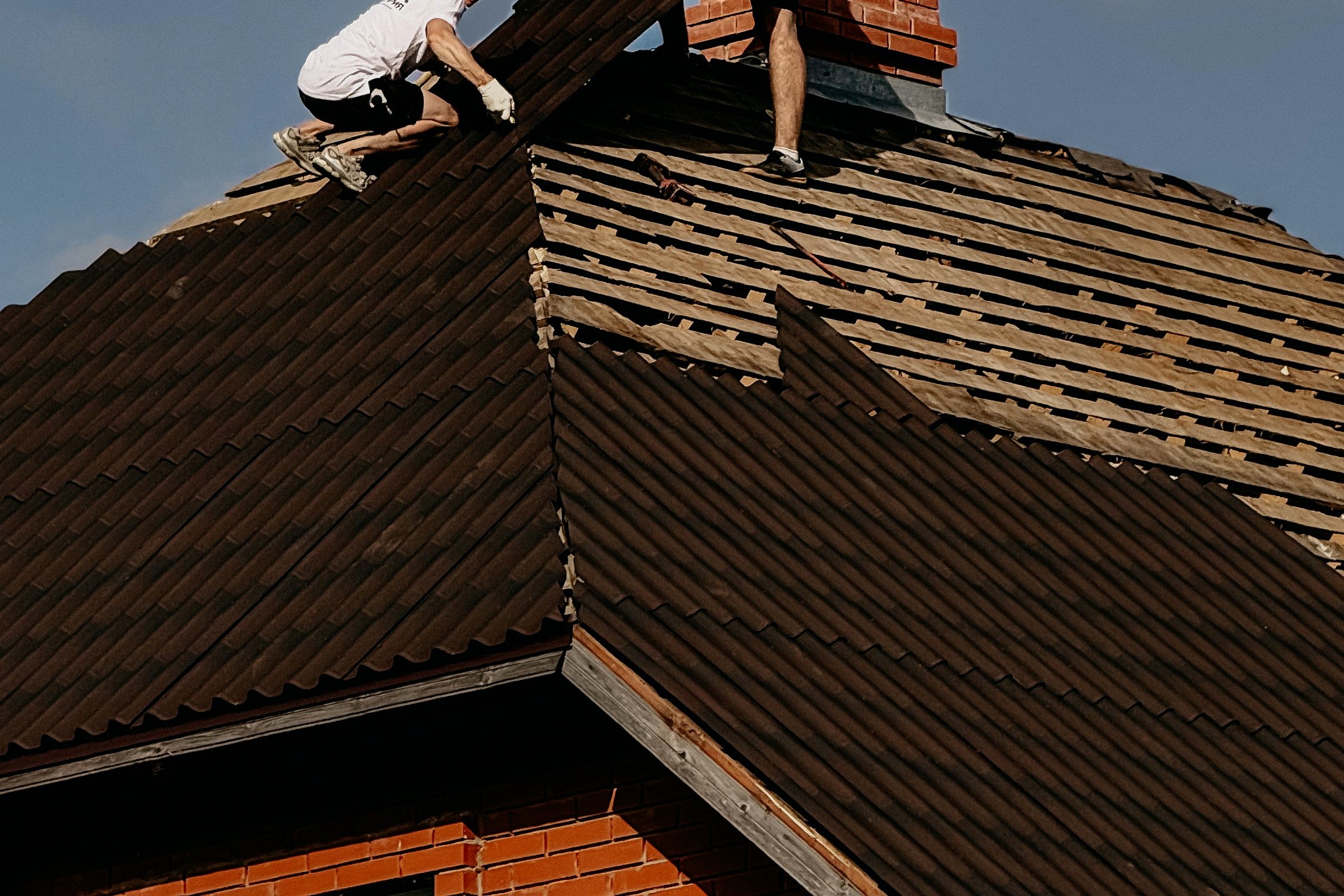 Chantier de couverture à Saint-Tropez